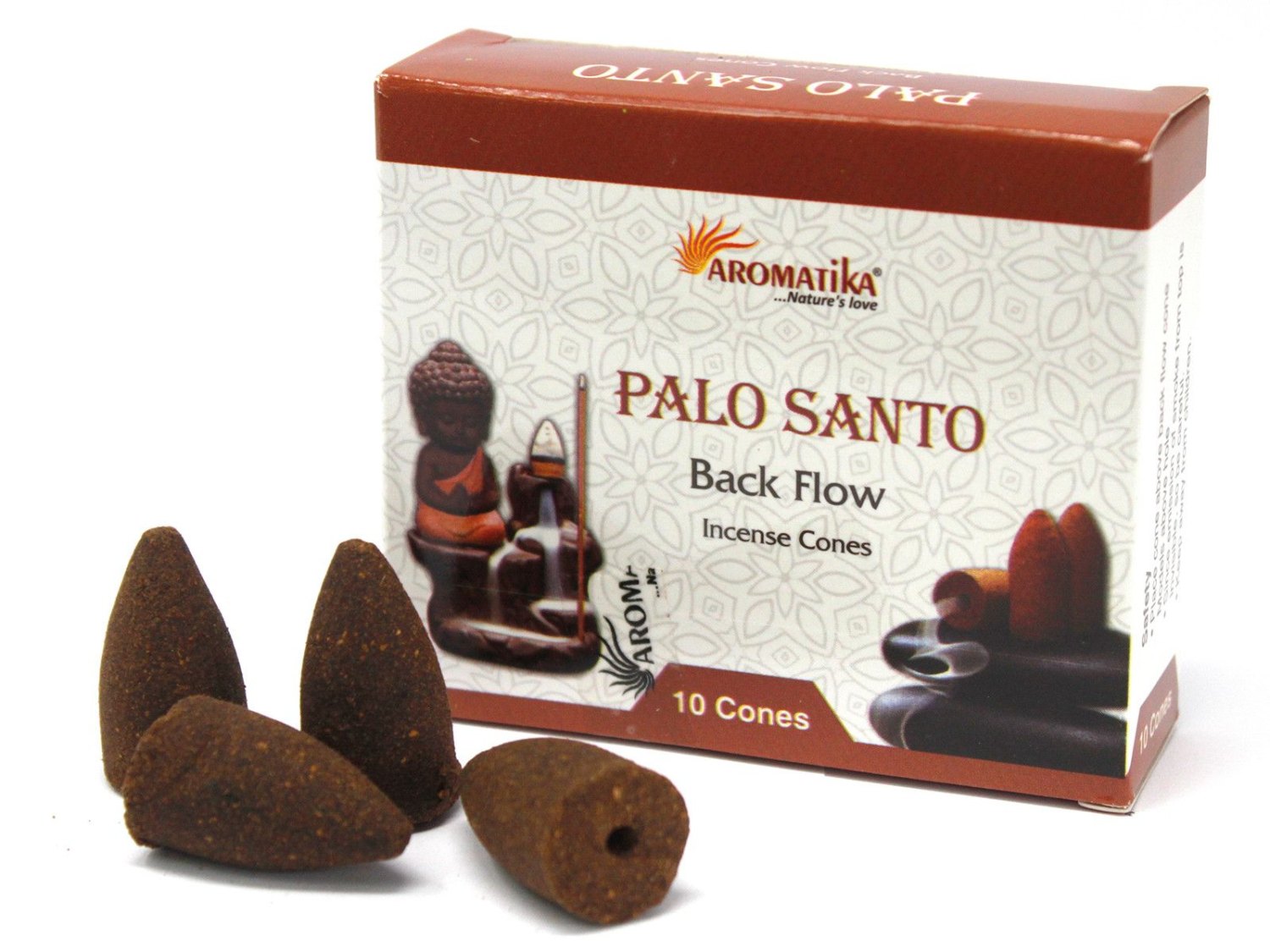 Aromatika Palo Santo Backflow Incense Cones – 10 Pack2