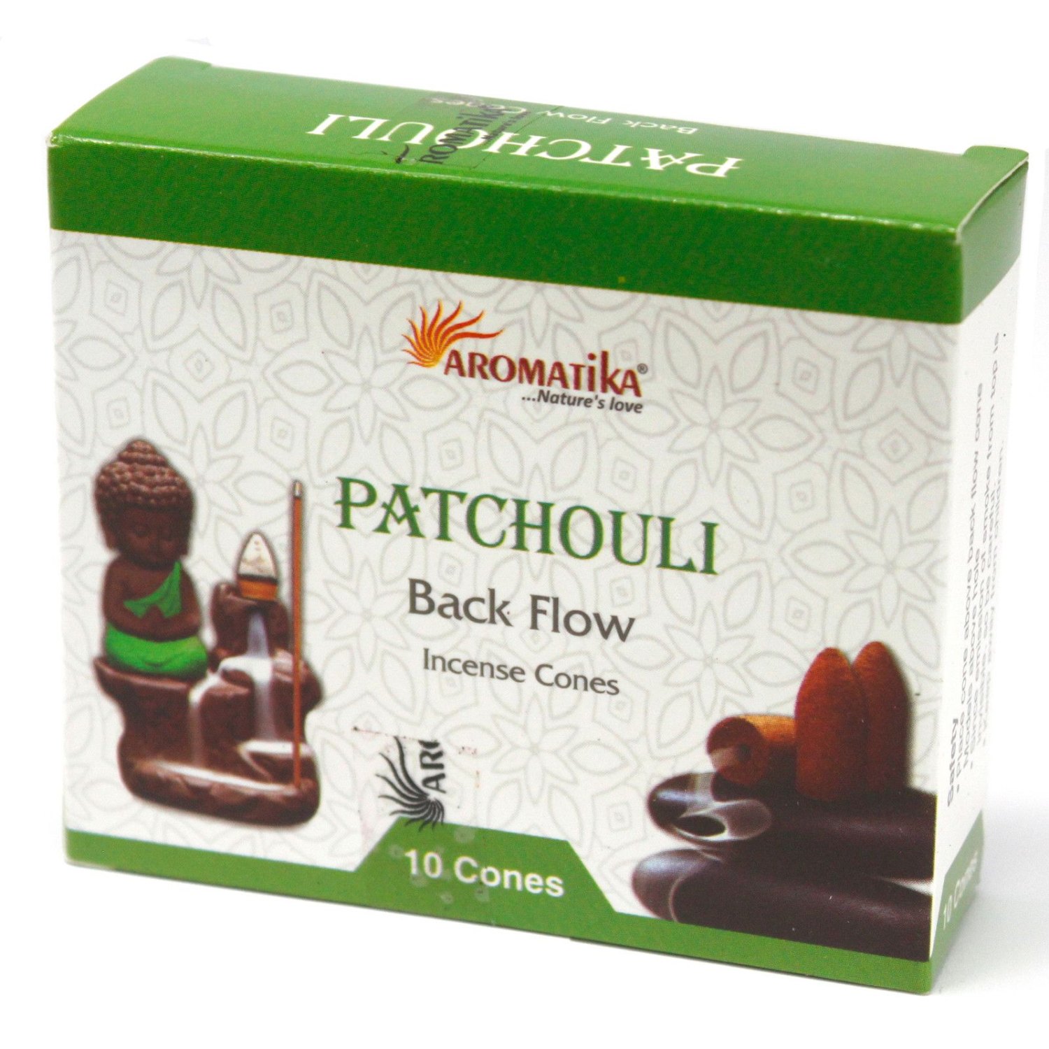 Aromatika Patchouli Backflow Incense Cones – 10 Pack