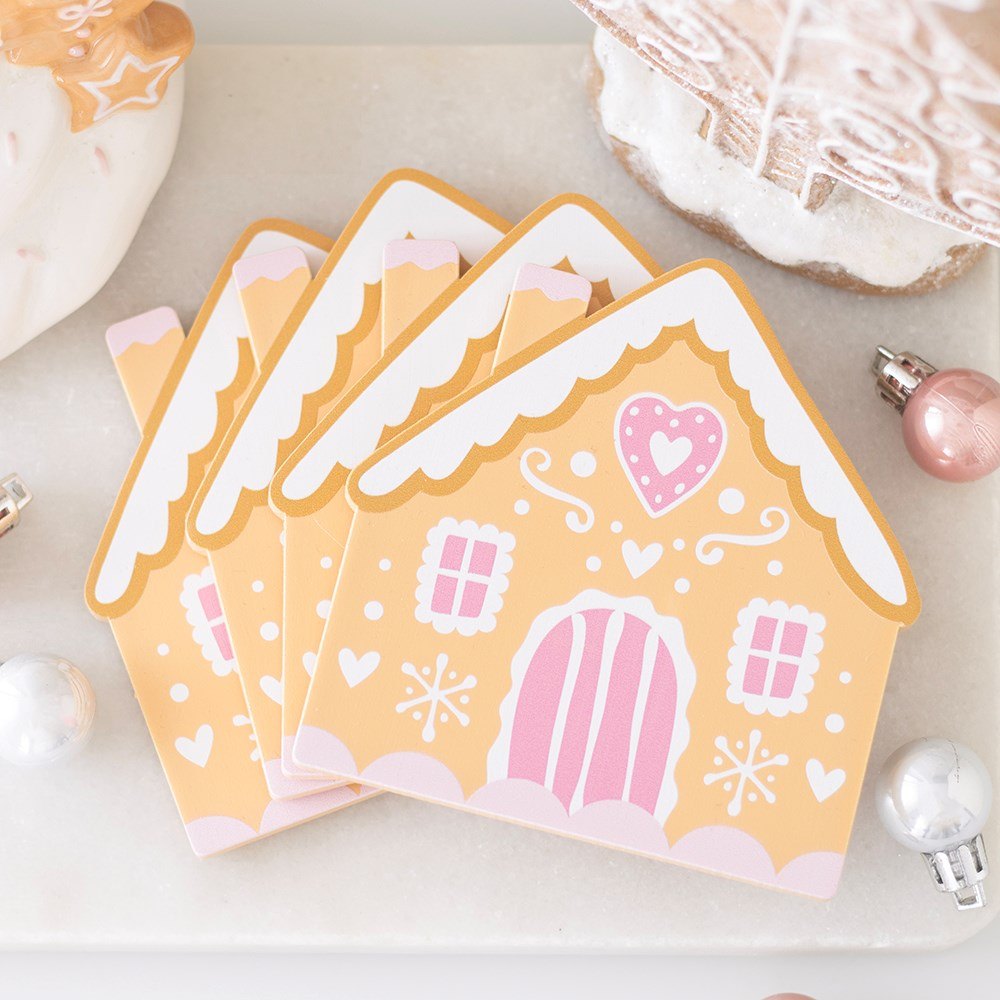 Gingerbread House Coasters – Set of 4
