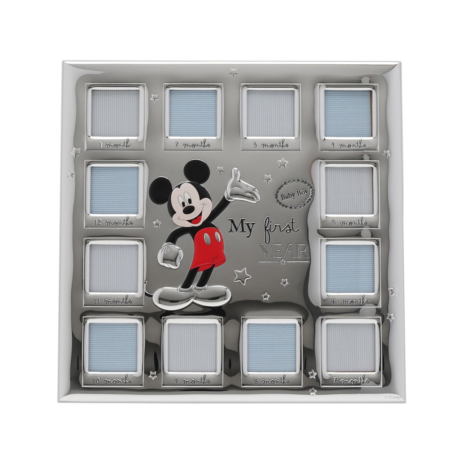 Disney Mickey Mouse Baby Boy 12 Month Photo Frame – 999 Silver Plate2