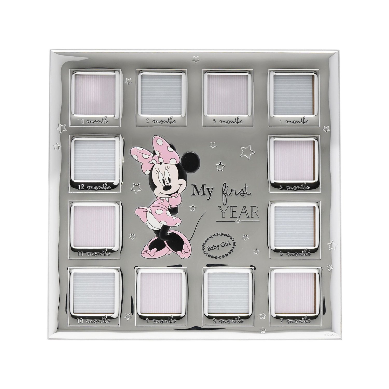 Disney Minnie Mouse Baby Girl 12 Month Photo Frame – 999 Silver Plate2