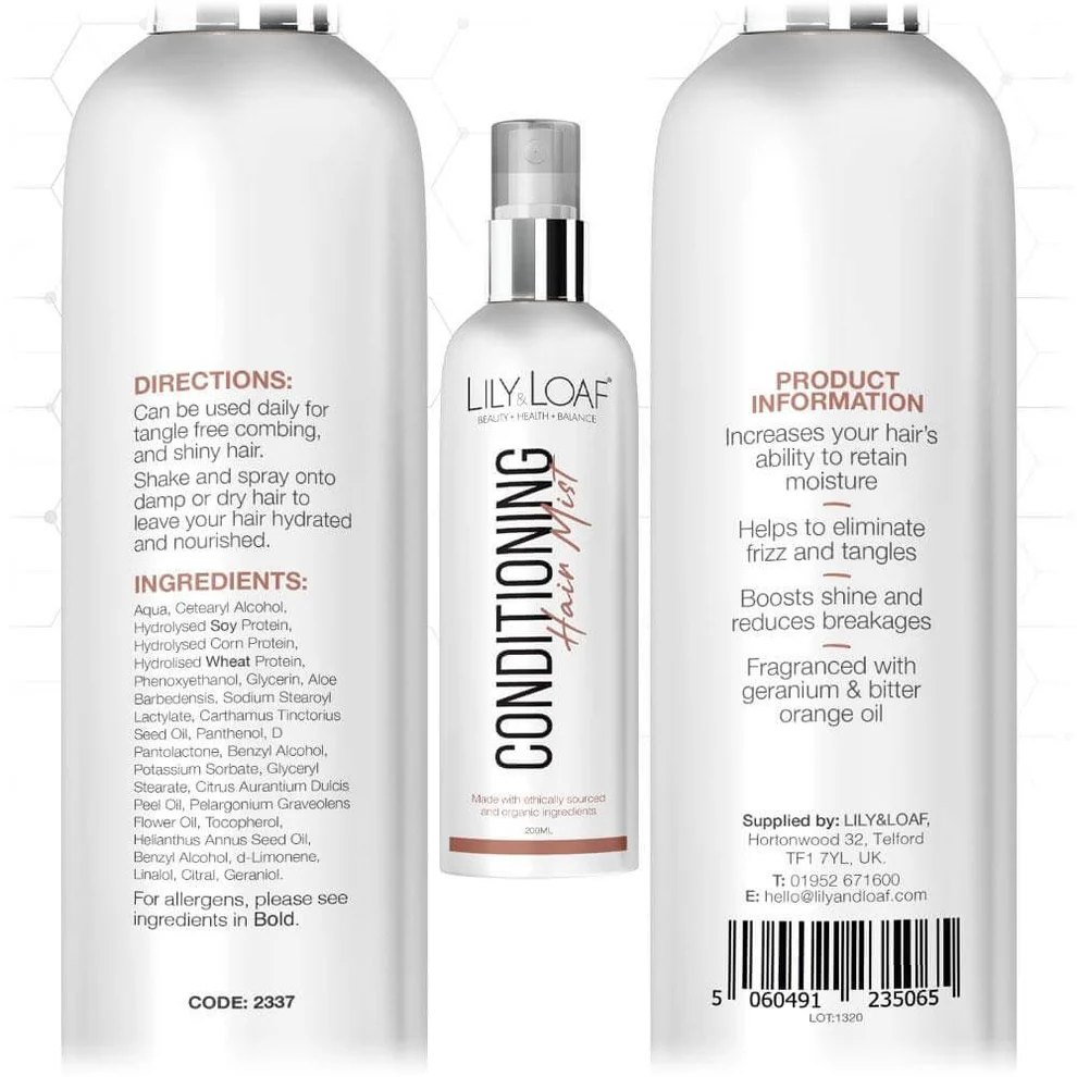 Lily & Loaf Conditioning Hair Mist (200ml)2