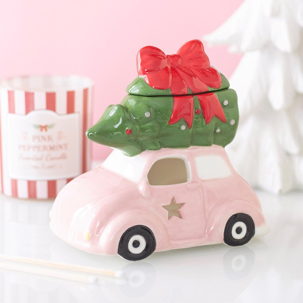 Pink Car & Christmas Tree Ceramic Oil Burner5