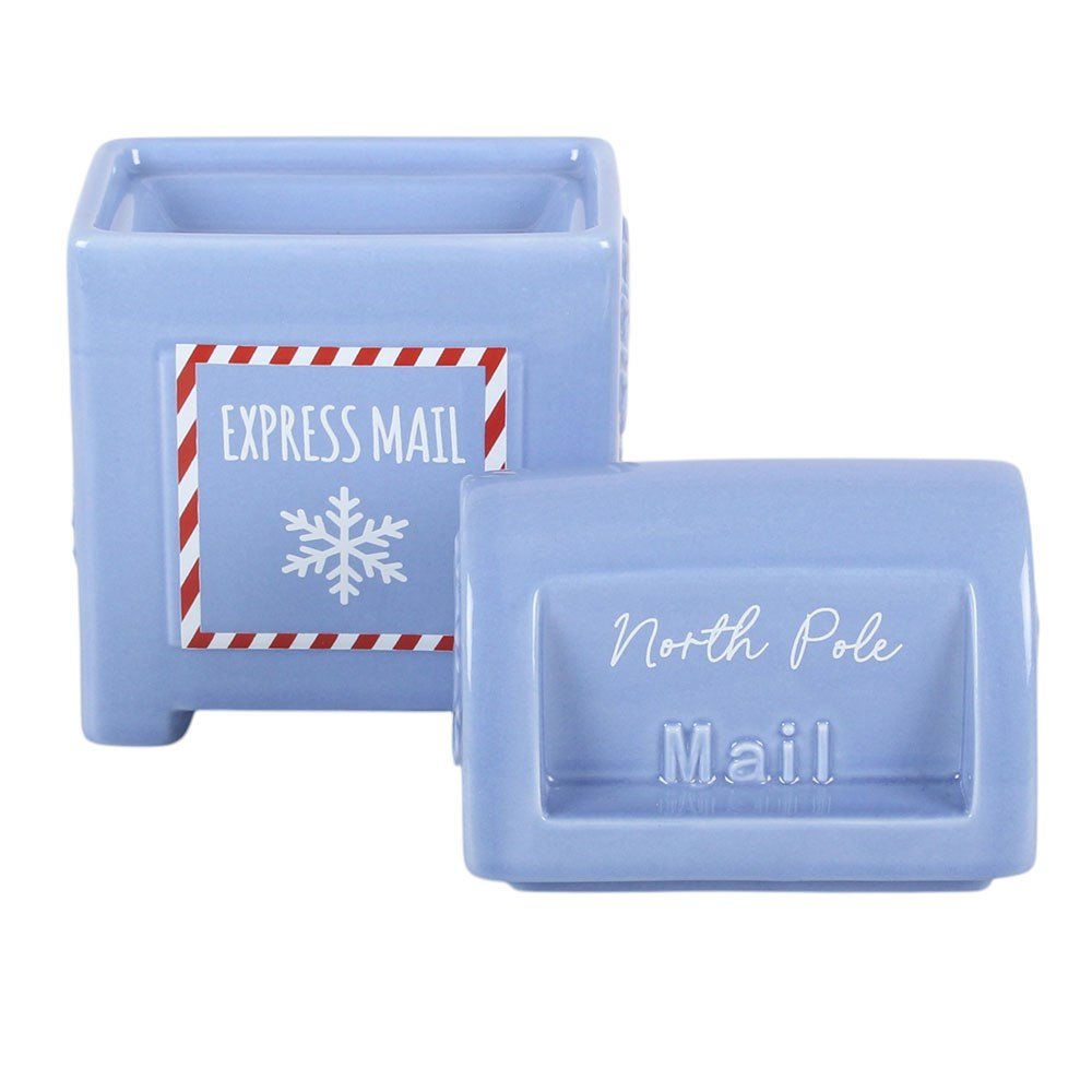 Blue North Pole Postbox Ceramic Oil Burner1