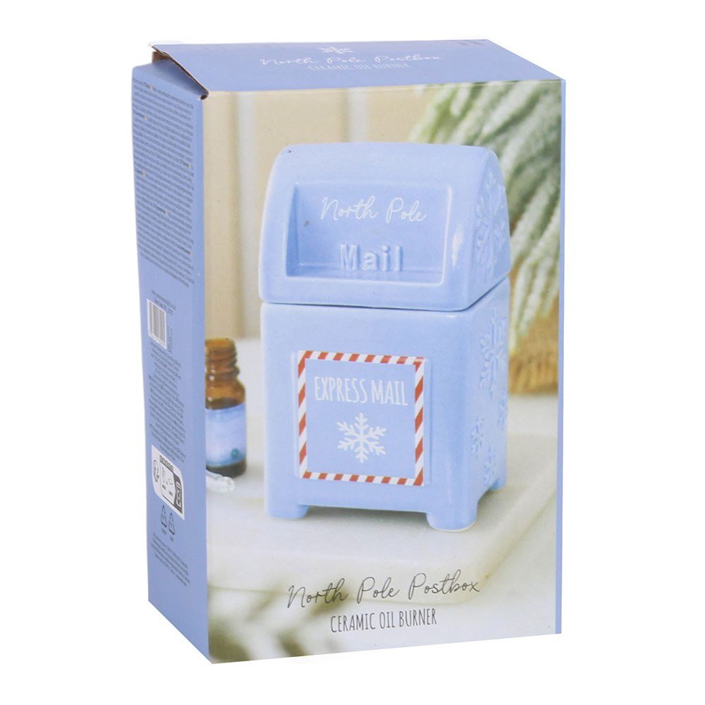 Blue North Pole Postbox Ceramic Oil Burner3