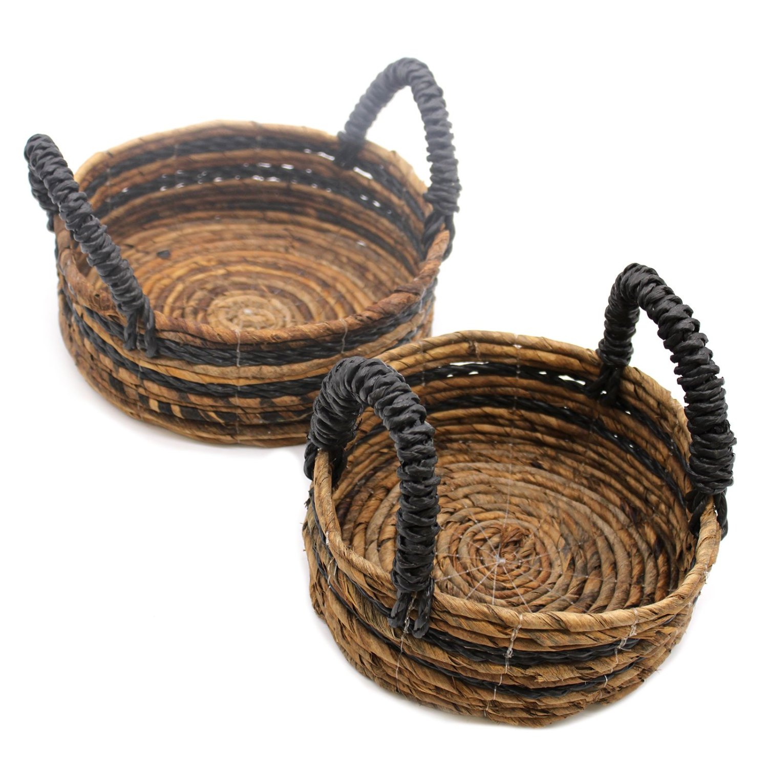 Banana Leaf and Hitam Raffia Baskets – Set of 21