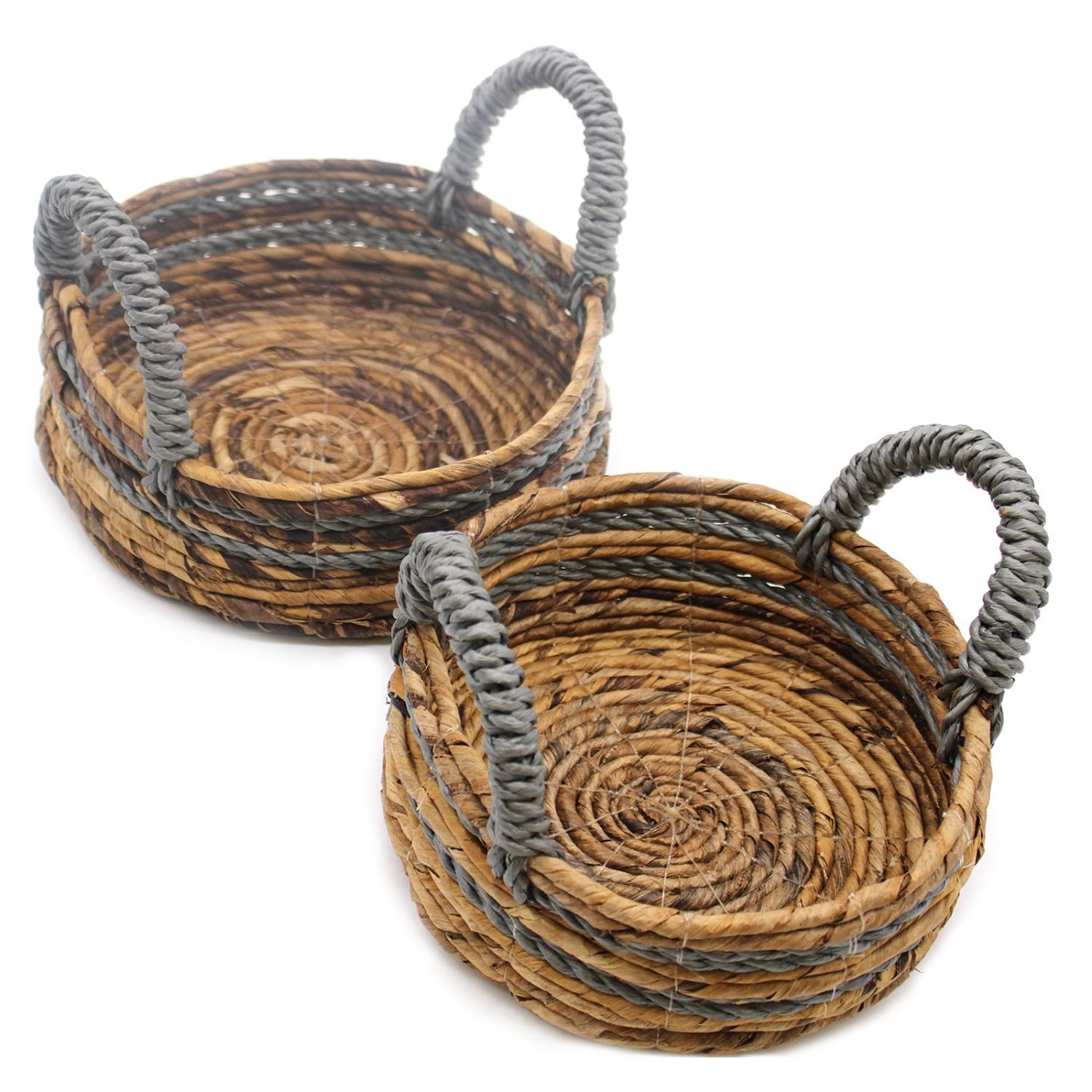 Banana Leaf and Abu-abu Raffia Baskets – Set of 21