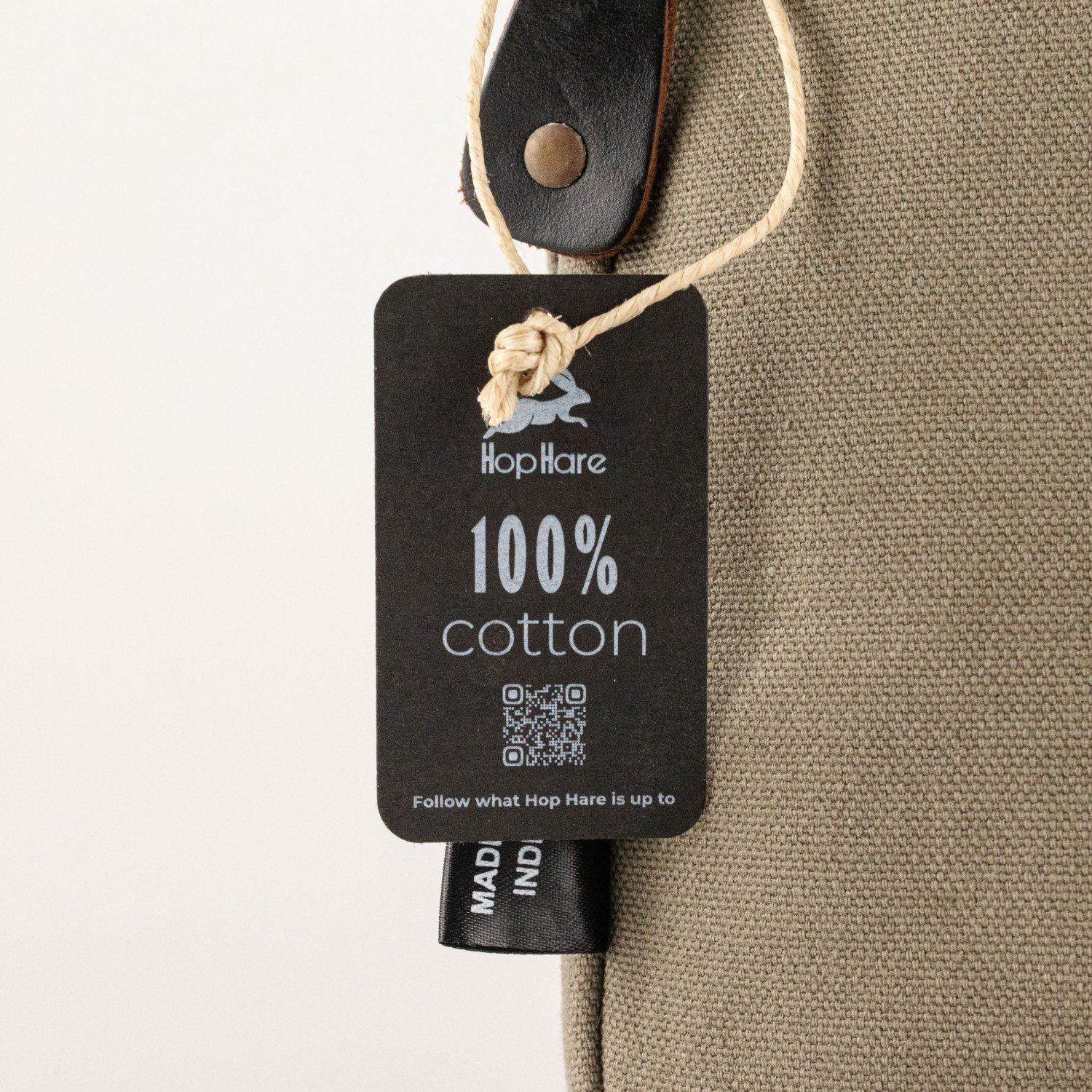 Hop Hare Olive Canvas Tablet Pouch2