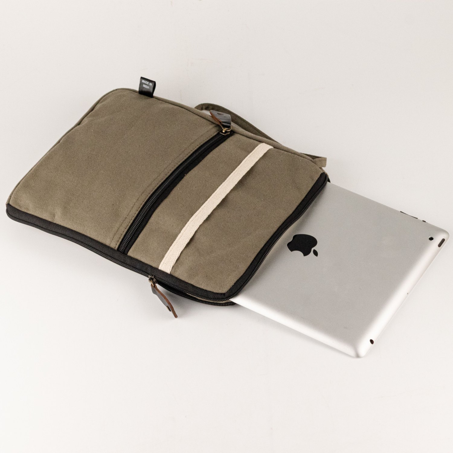 Hop Hare Olive Canvas Tablet Pouch4