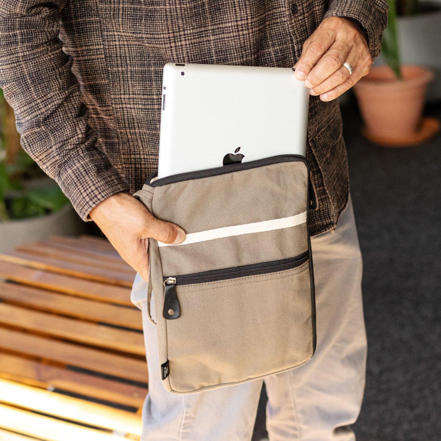 Hop Hare Olive Canvas Tablet Pouch5