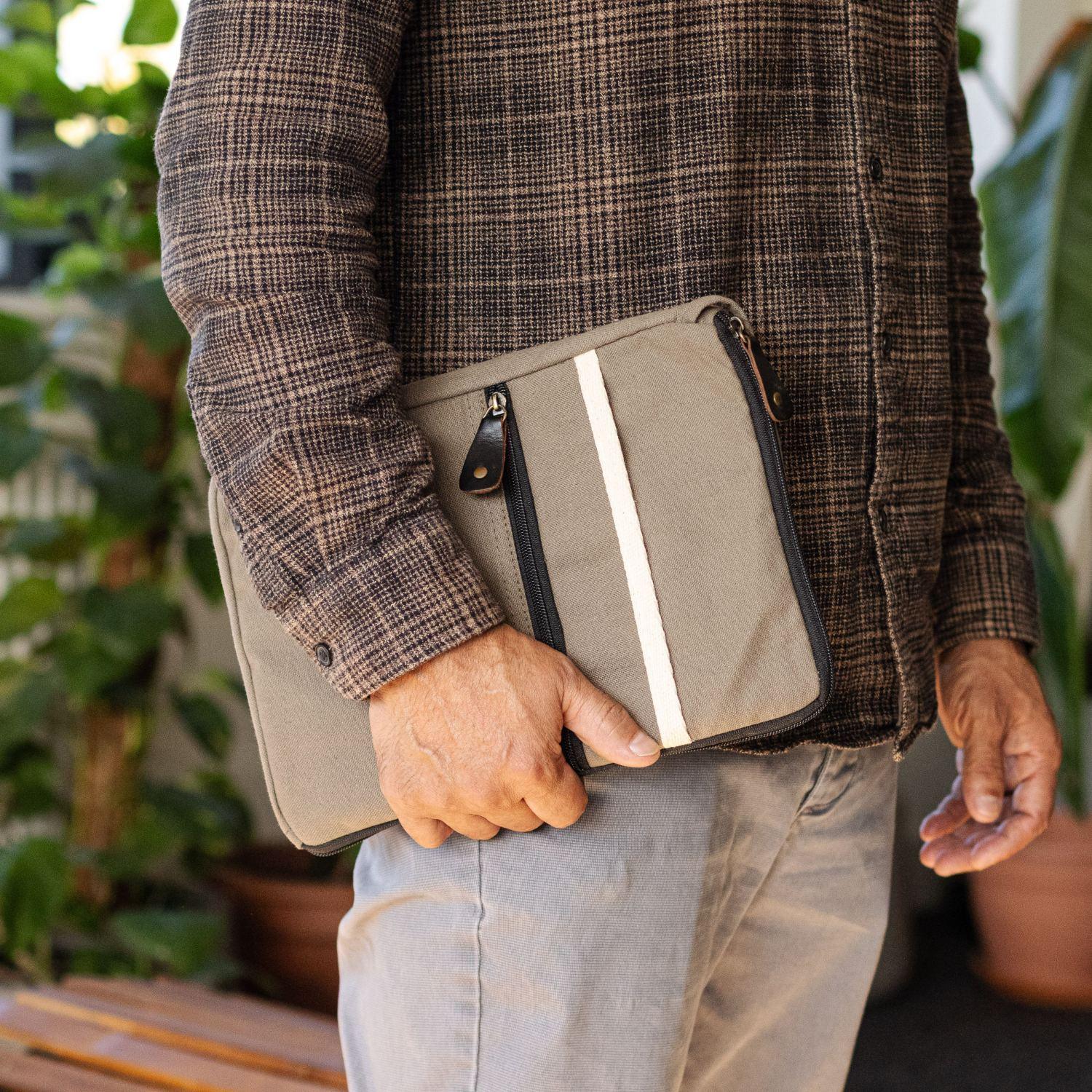 Hop Hare Olive Canvas Tablet Pouch7