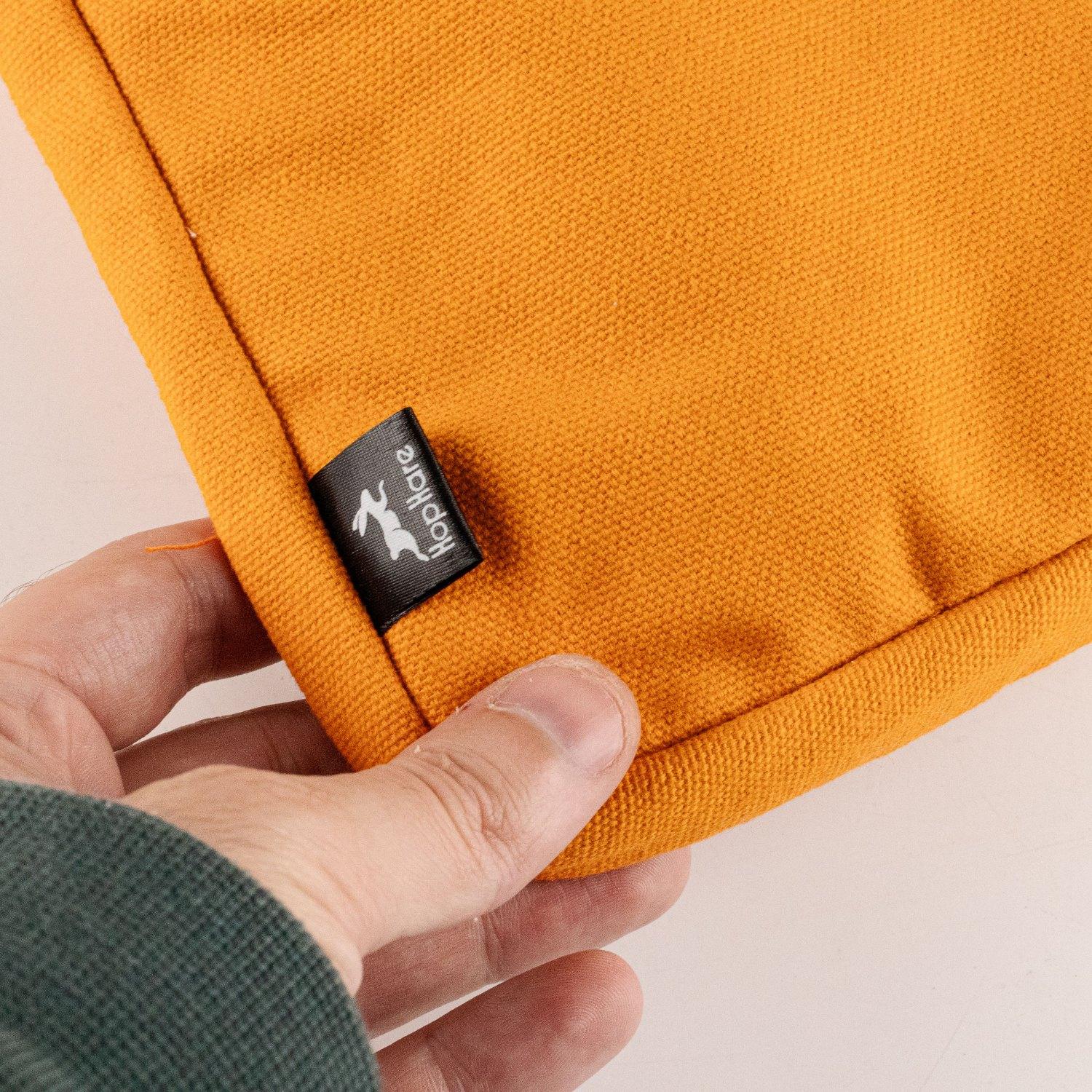 Hop Hare Orange Canvas Travel Laptop Pouch3