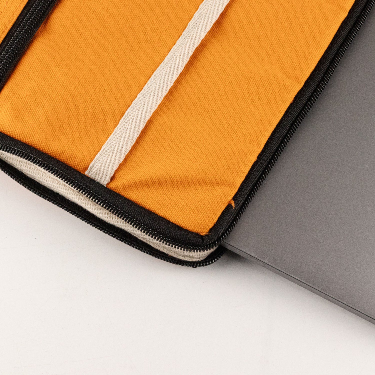 Hop Hare Orange Canvas Travel Laptop Pouch4