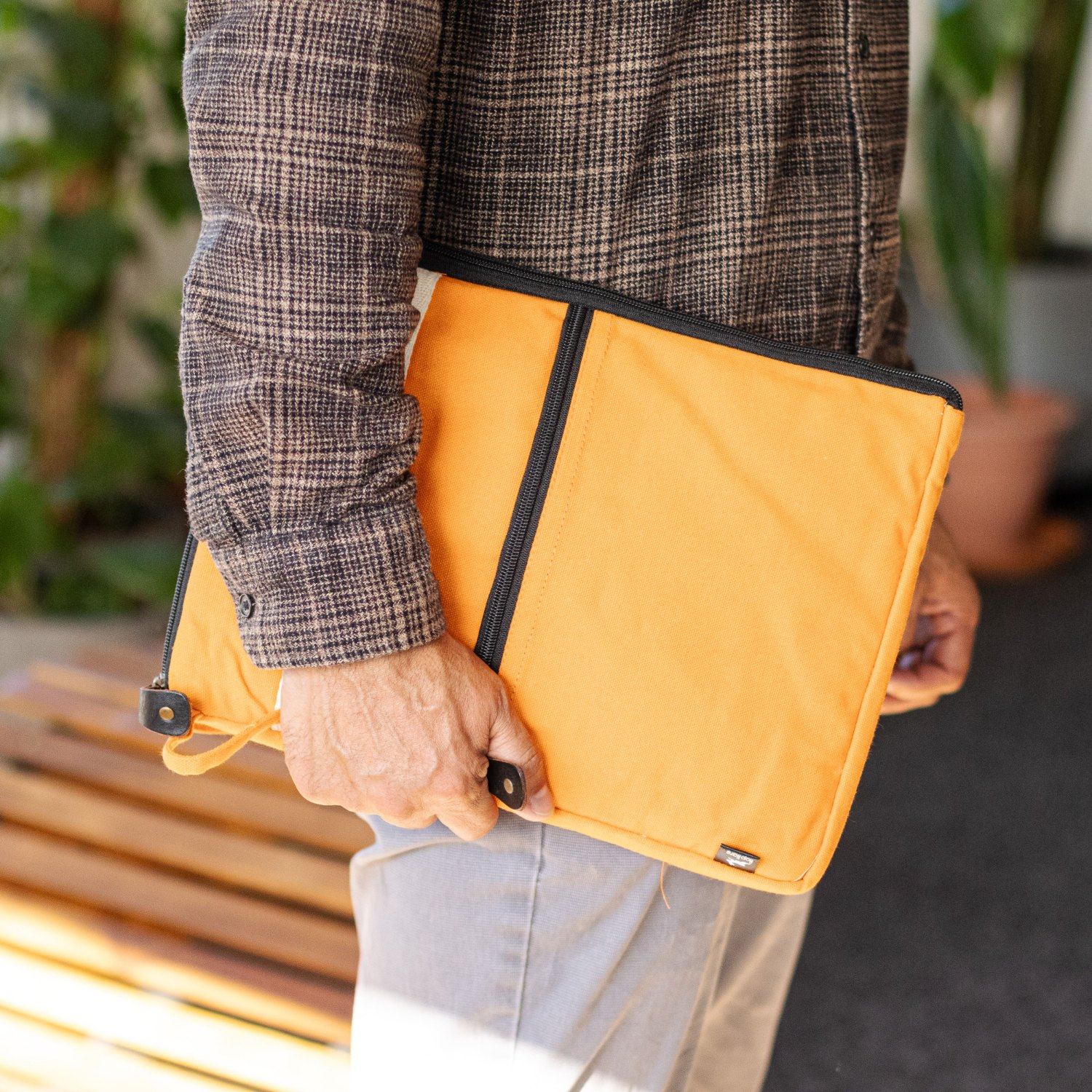 Hop Hare Orange Canvas Travel Laptop Pouch8