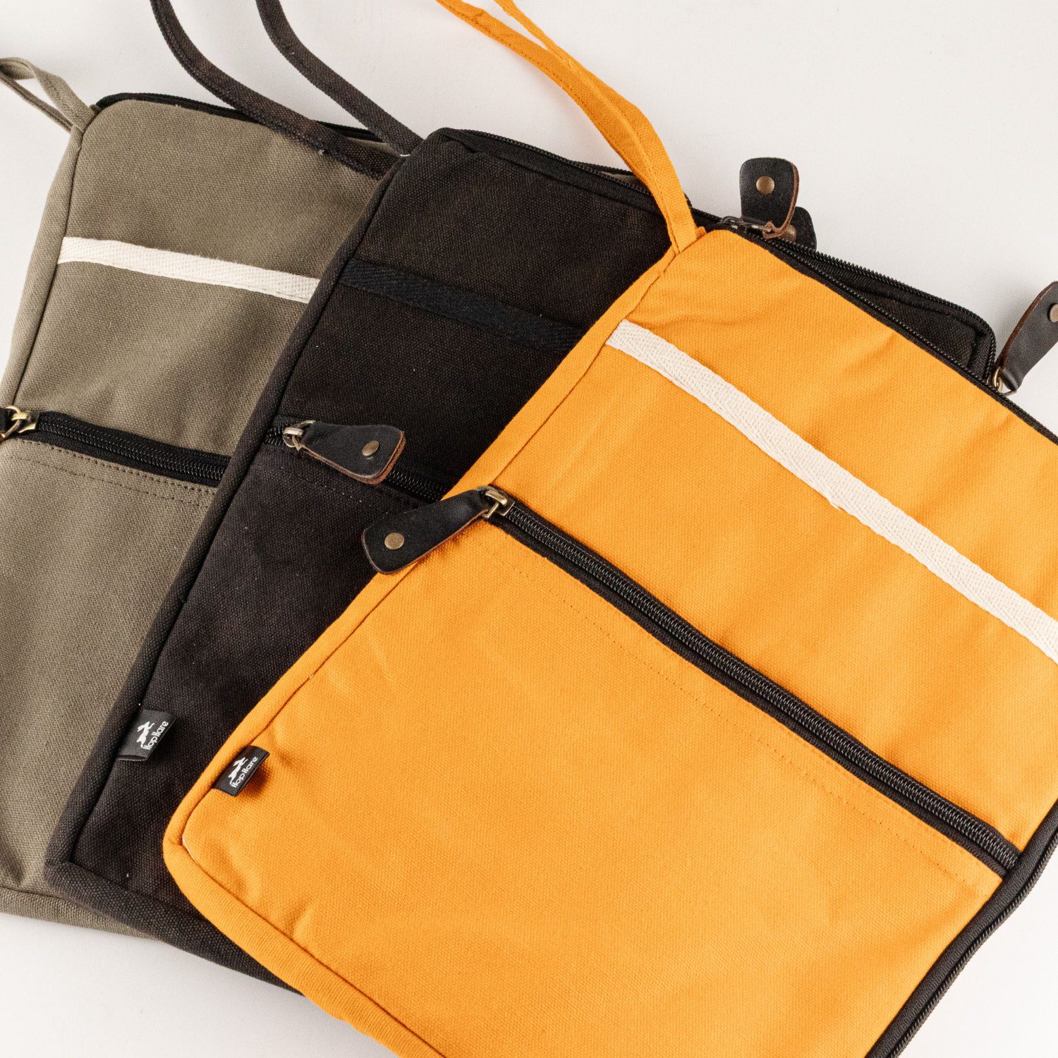 Hop Hare Orange Canvas Travel Laptop Pouch9
