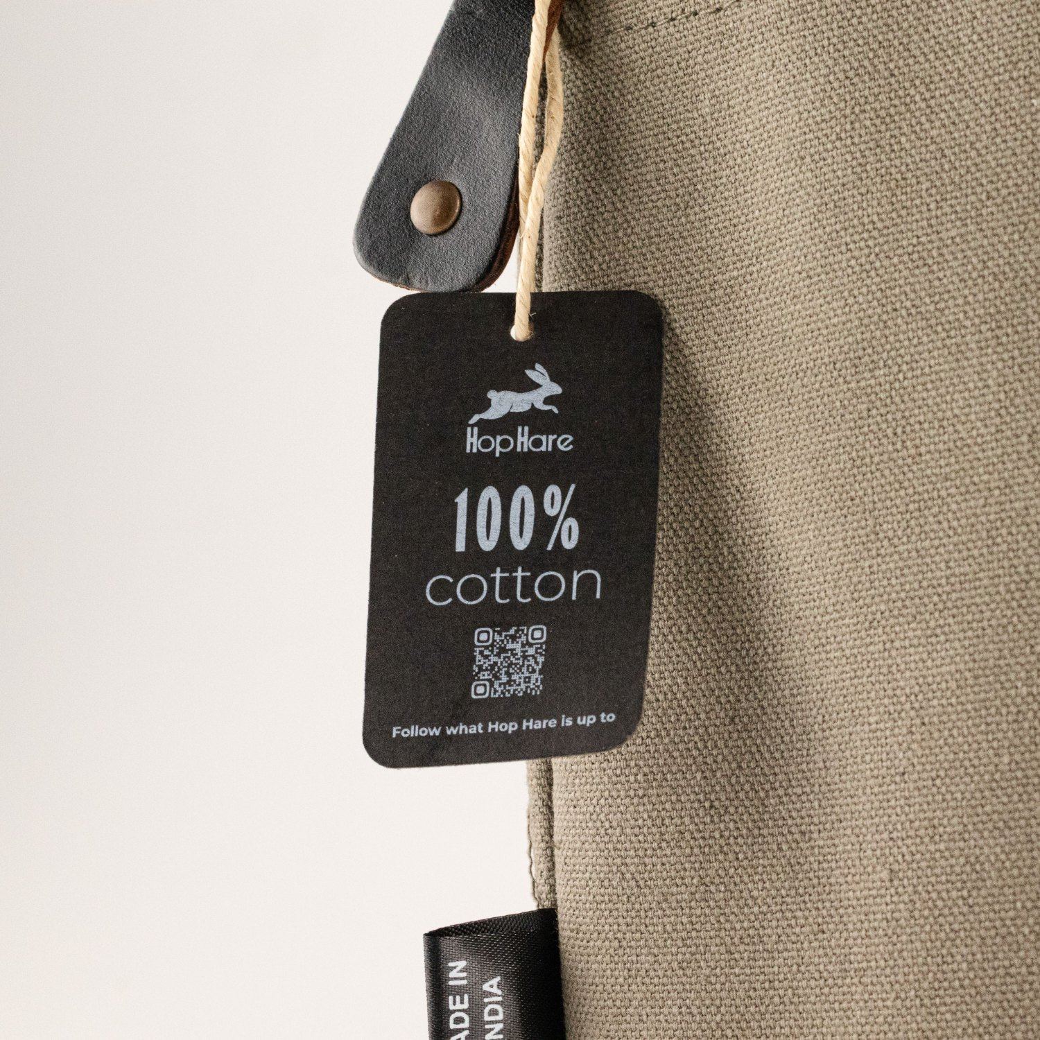Hop Hare Olive Canvas Travel Laptop Pouch1