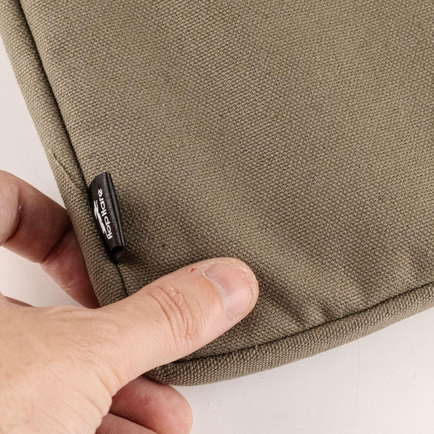 Hop Hare Olive Canvas Travel Laptop Pouch4