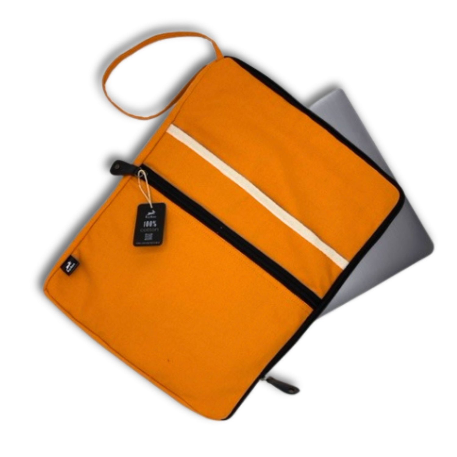 Hop Hare Orange Canvas Large Laptop Pouch10
