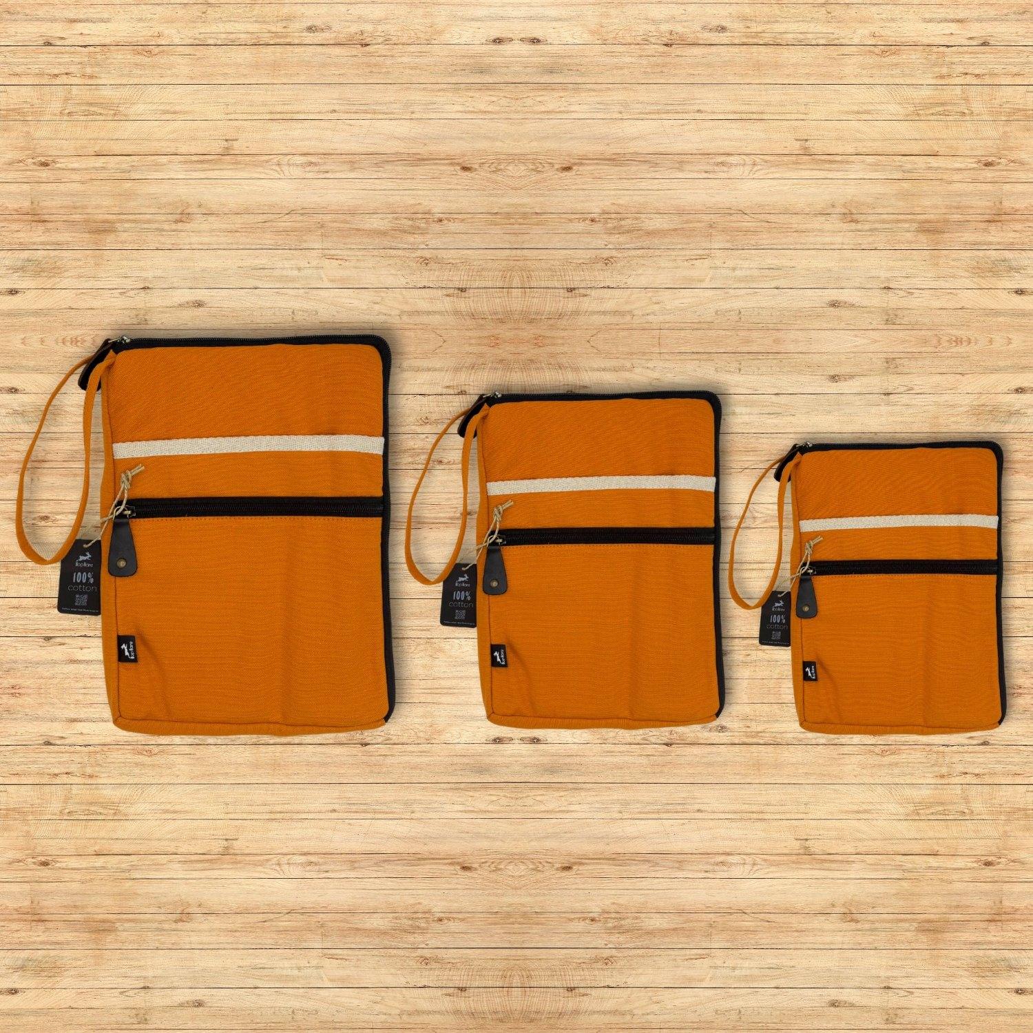 Hop Hare Orange Canvas Large Laptop Pouch12