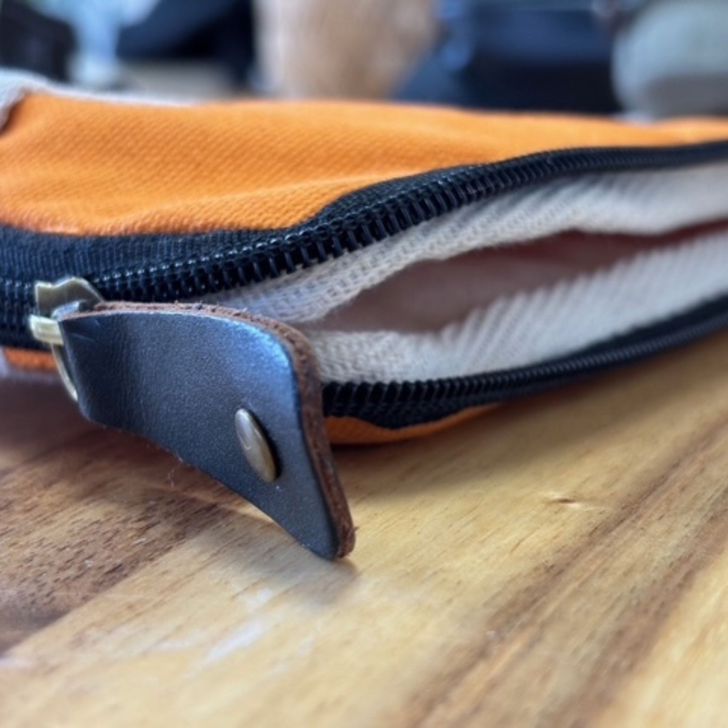 Hop Hare Orange Canvas Large Laptop Pouch5