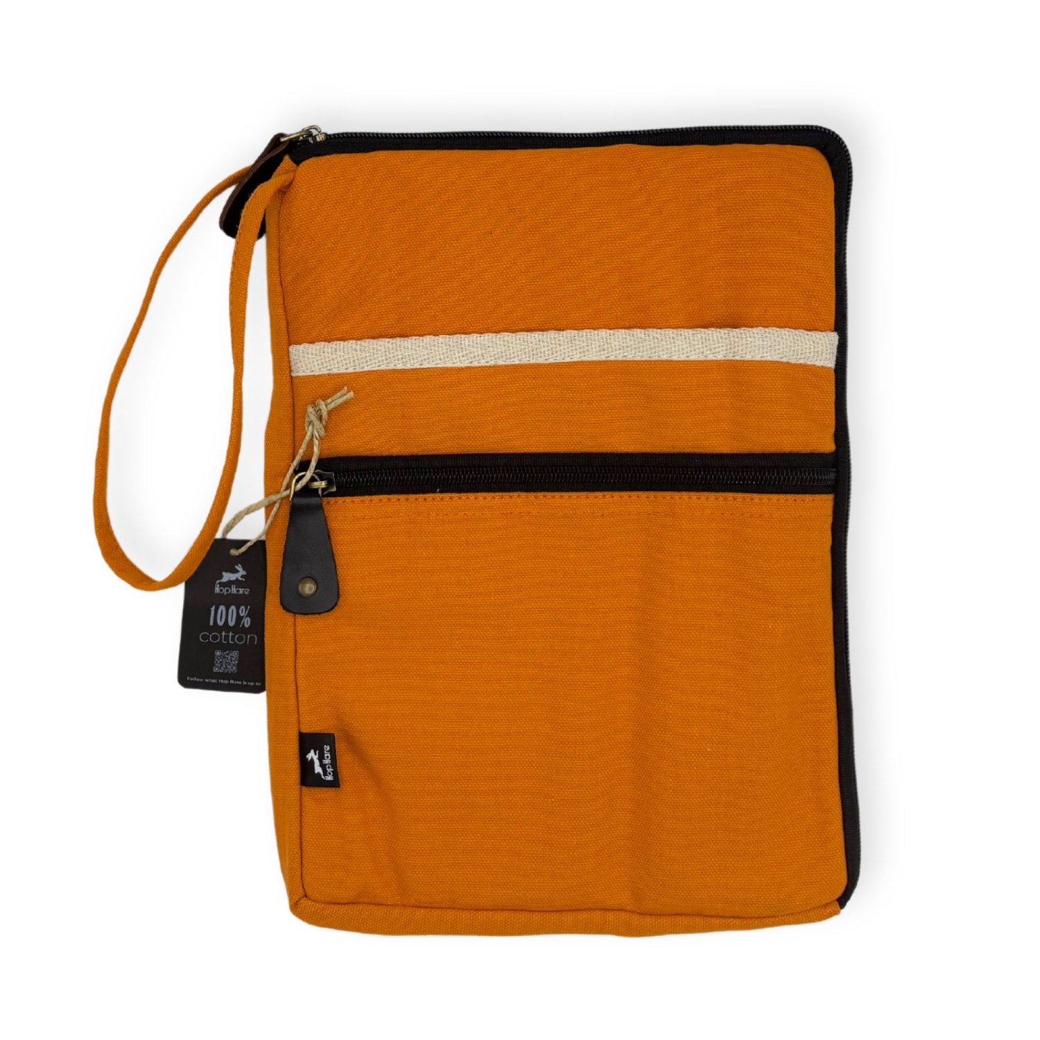 Hop Hare Orange Canvas Large Laptop Pouch9