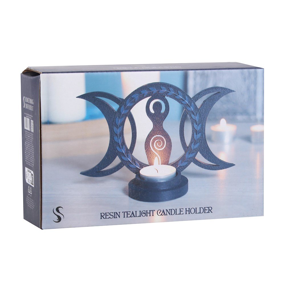 Blue Triple Goddess Resin Tealight Holder3