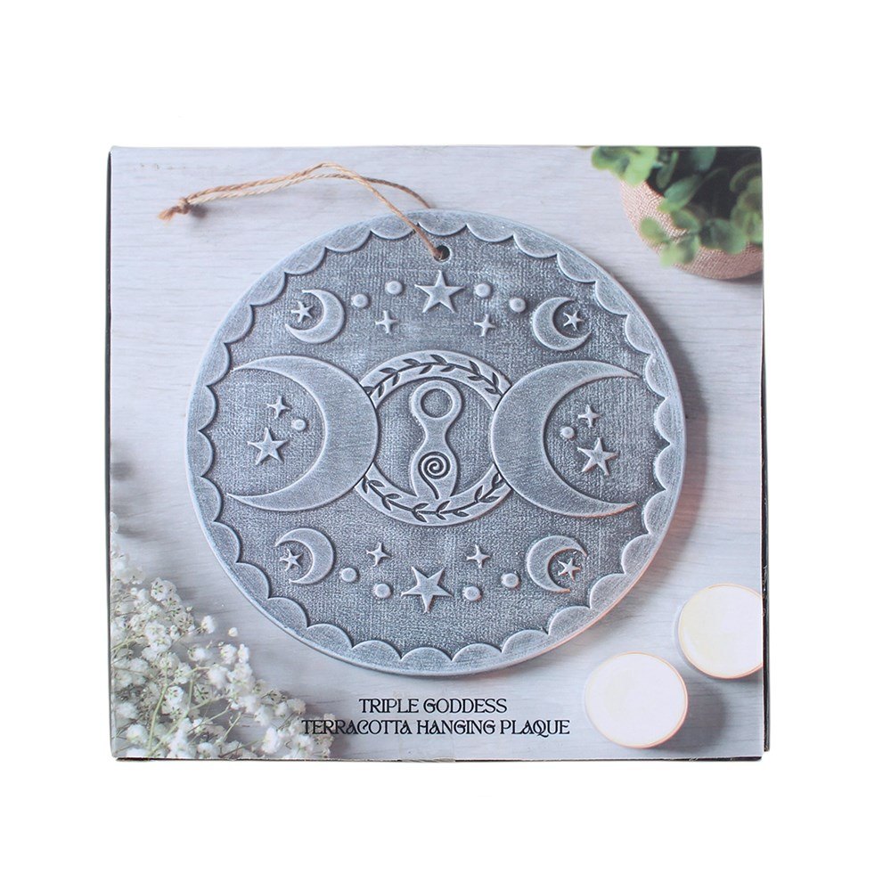 Triple Goddess Terracotta Wall Plaque – Silver Effect2
