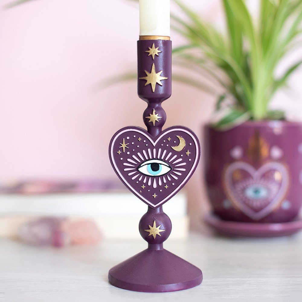 Sacred Sight Heart Taper Candle Holder2