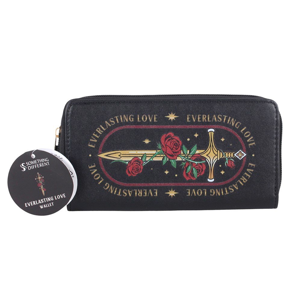 Everlasting Love Rose and Sword Zip Wallet1
