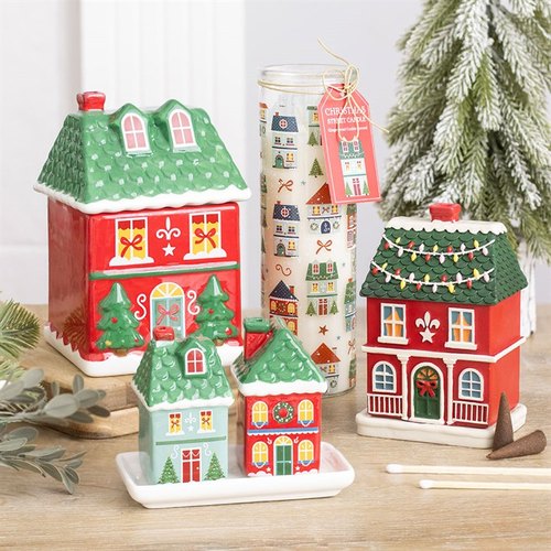 Christmas Street Gingerbread Cookie Glass Tube Candle4