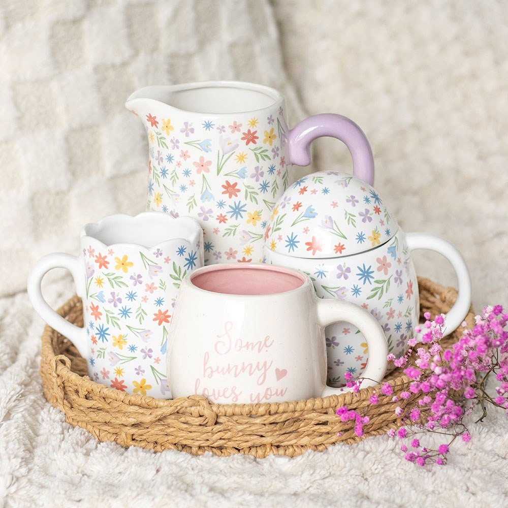 Spring Floral Scalloped Ceramic Mug5