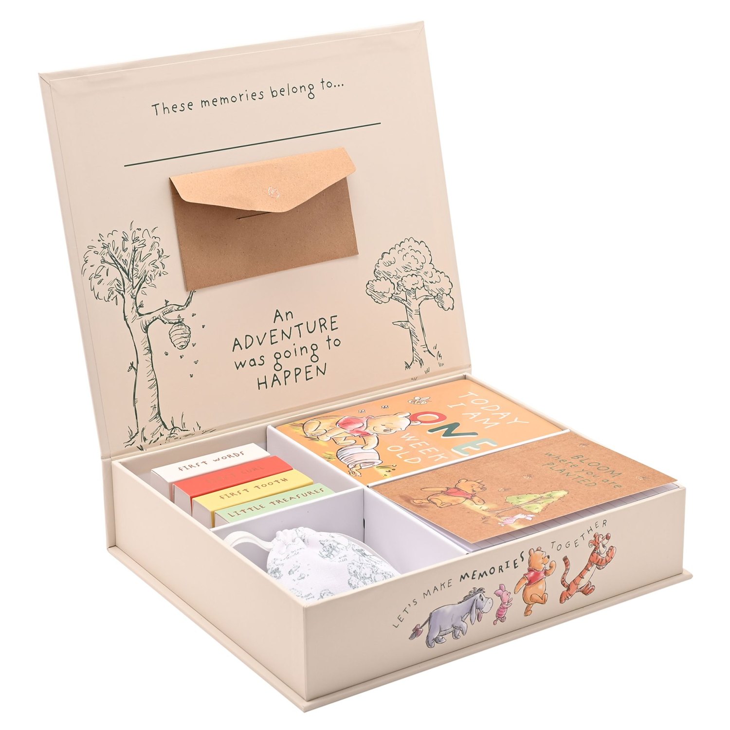 Disney Winnie the Pooh Keepsake Box with 12 Milestone Cards1