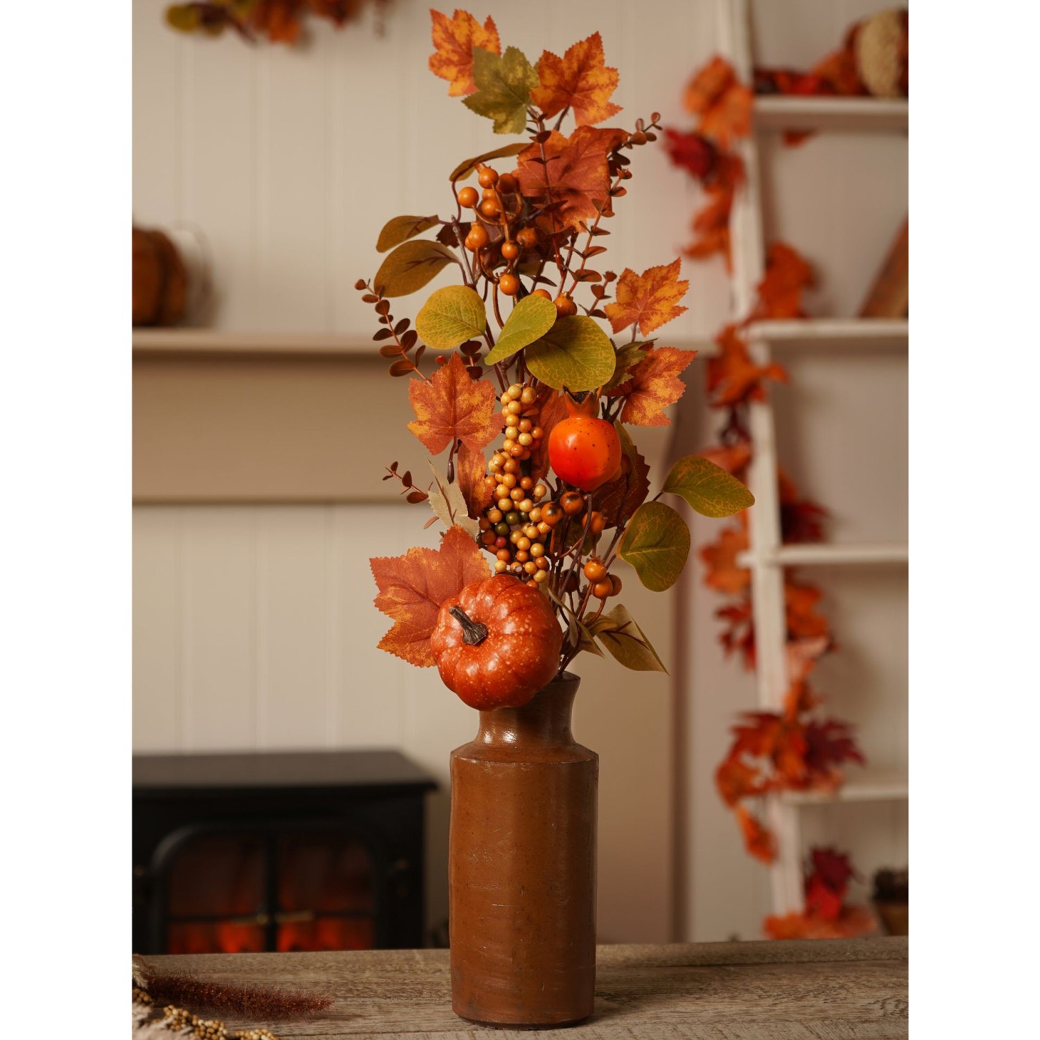 Country Living Autumn Foliage and Pumpkin Spray – 80cm3