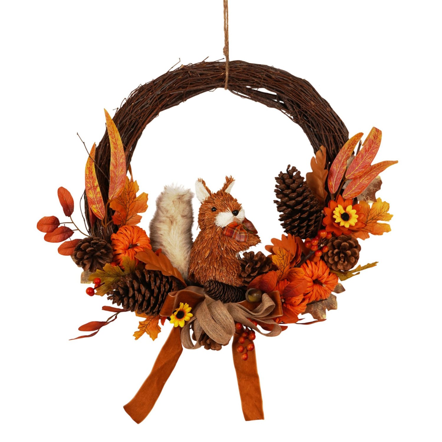 Country Living Rattan Squirrel Wreath3