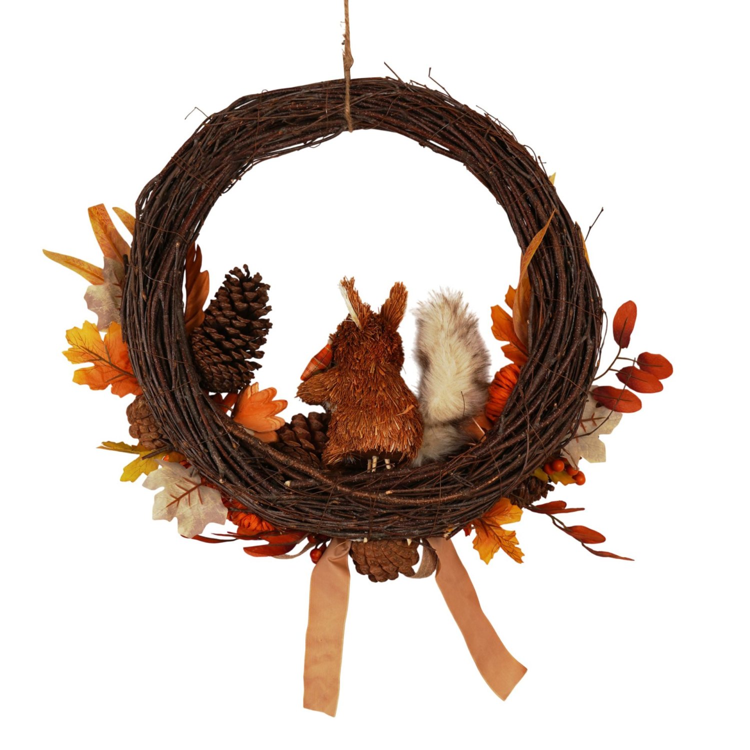 Country Living Rattan Squirrel Wreath4