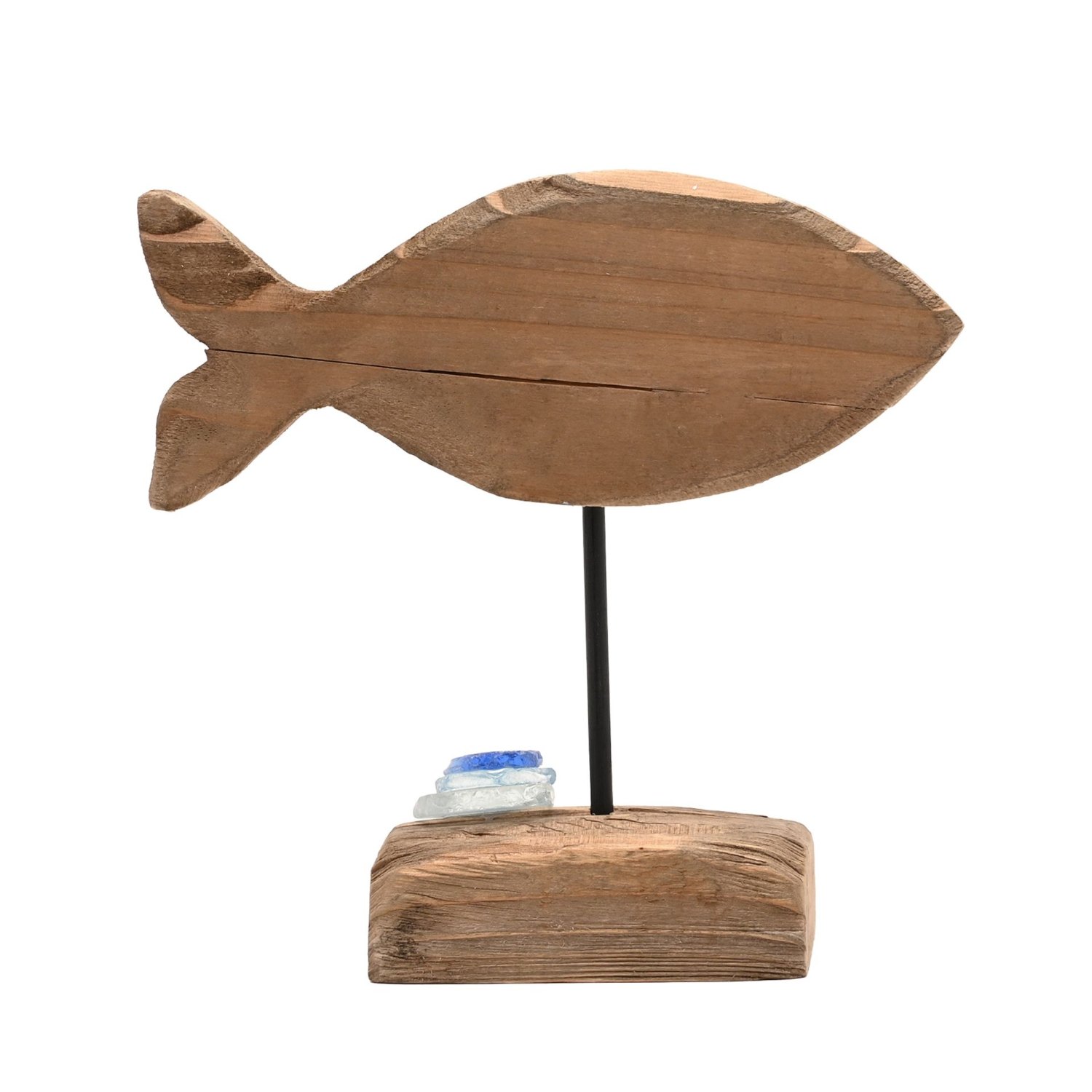 Love Life By The Sea Driftwood and Sea Glass Fish Ornament3