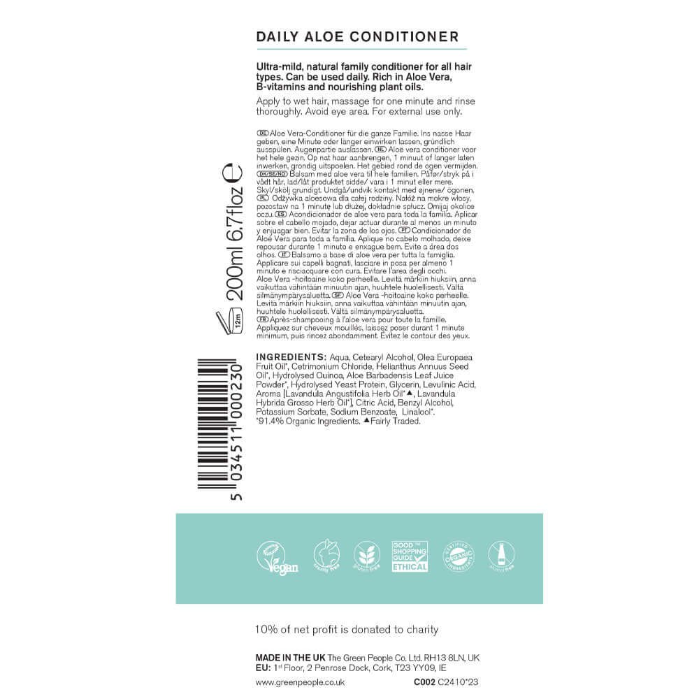 Green People Daily Aloe Conditioner - 200ml2