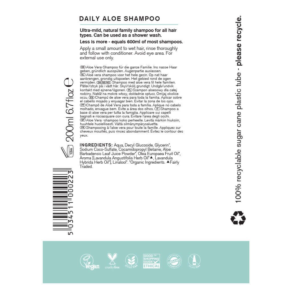 Green People Daily Aloe Shampoo & Shower - 200ml5