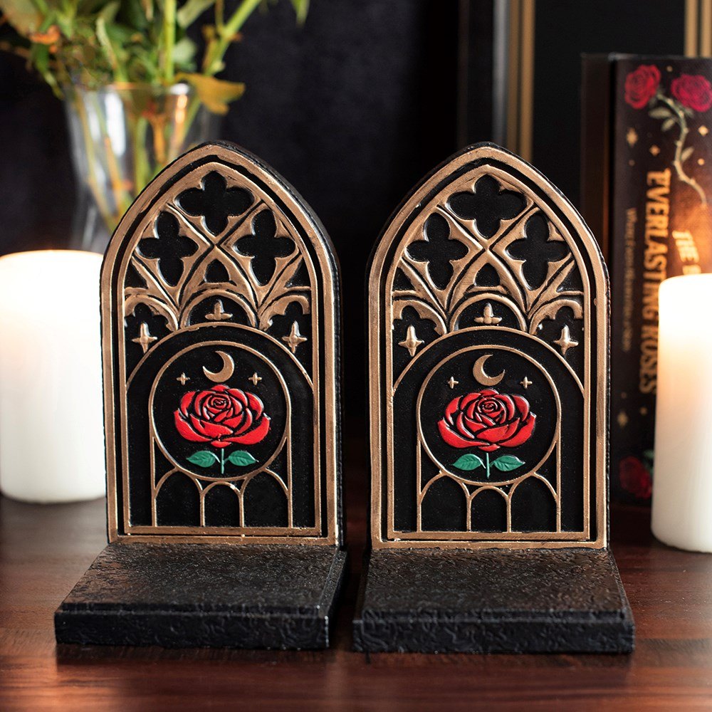 Gothic Rose Cathedral Arch Bookends – Pair4