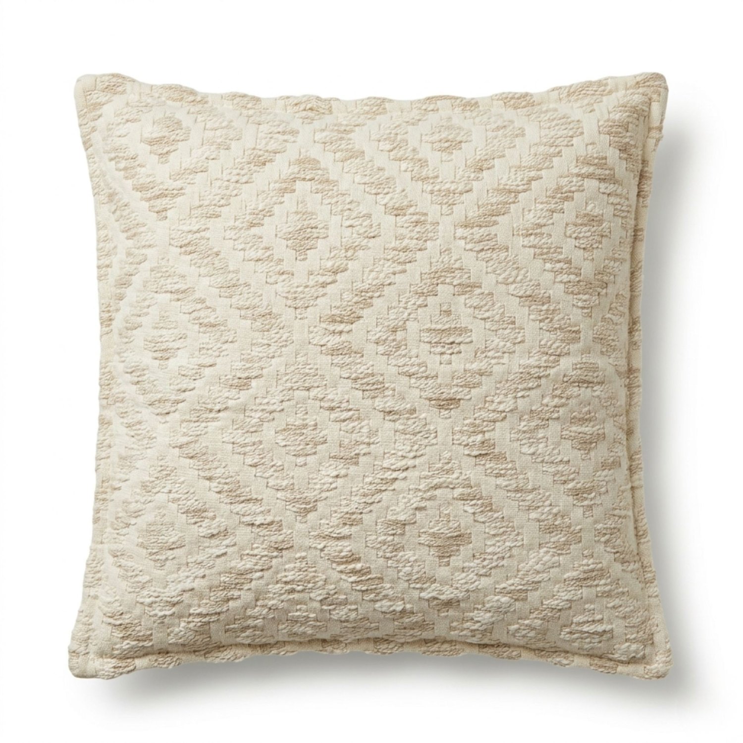 Classic Neutral Geo Creme Cushion Cover - 45x45cm