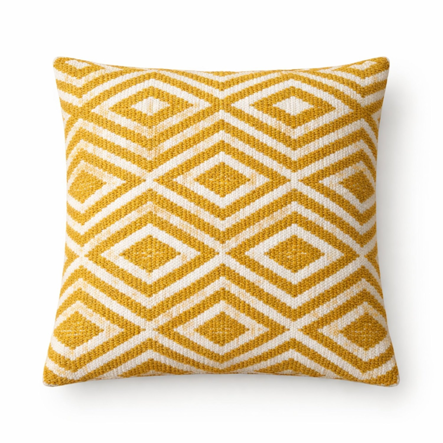 Classic Mustard Diamonds Cushion Cover - 45x45cm