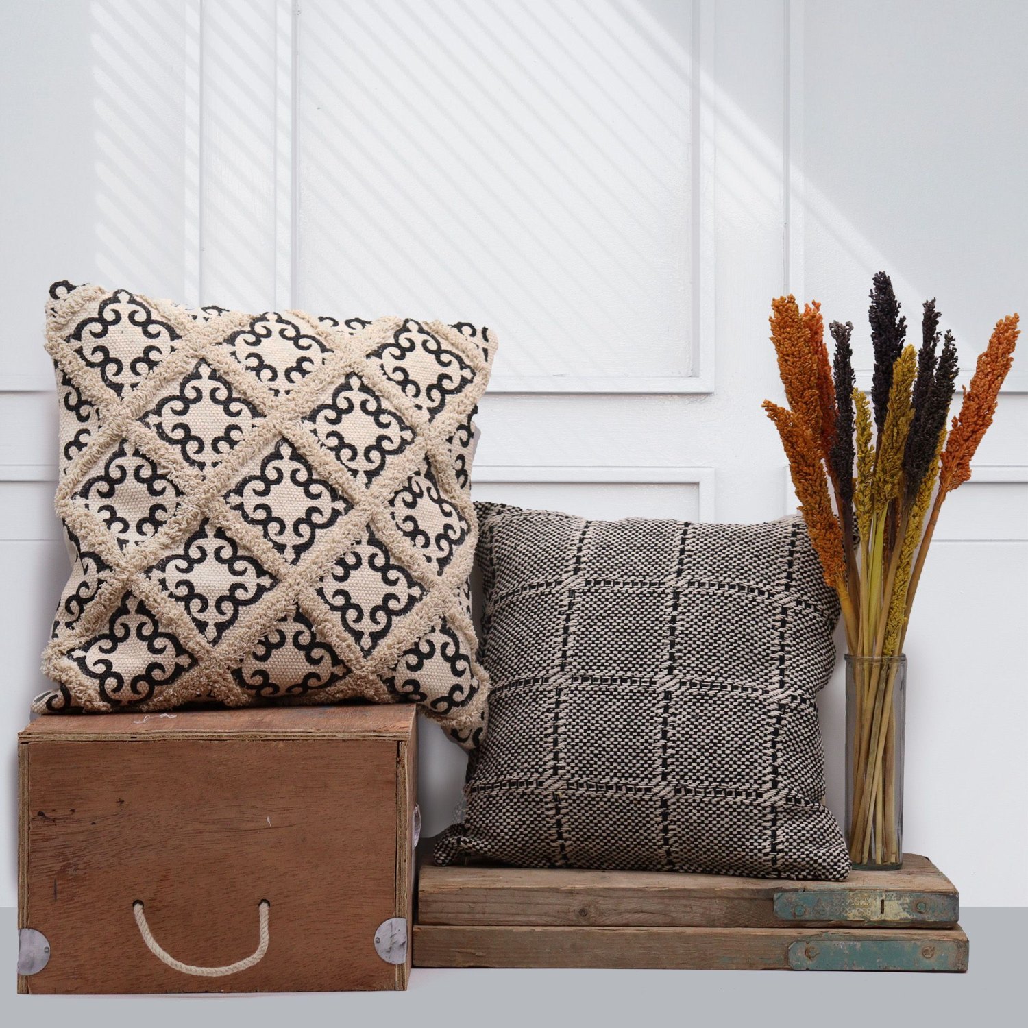Classic Berber Design Cushion Cover - 45x45cm3