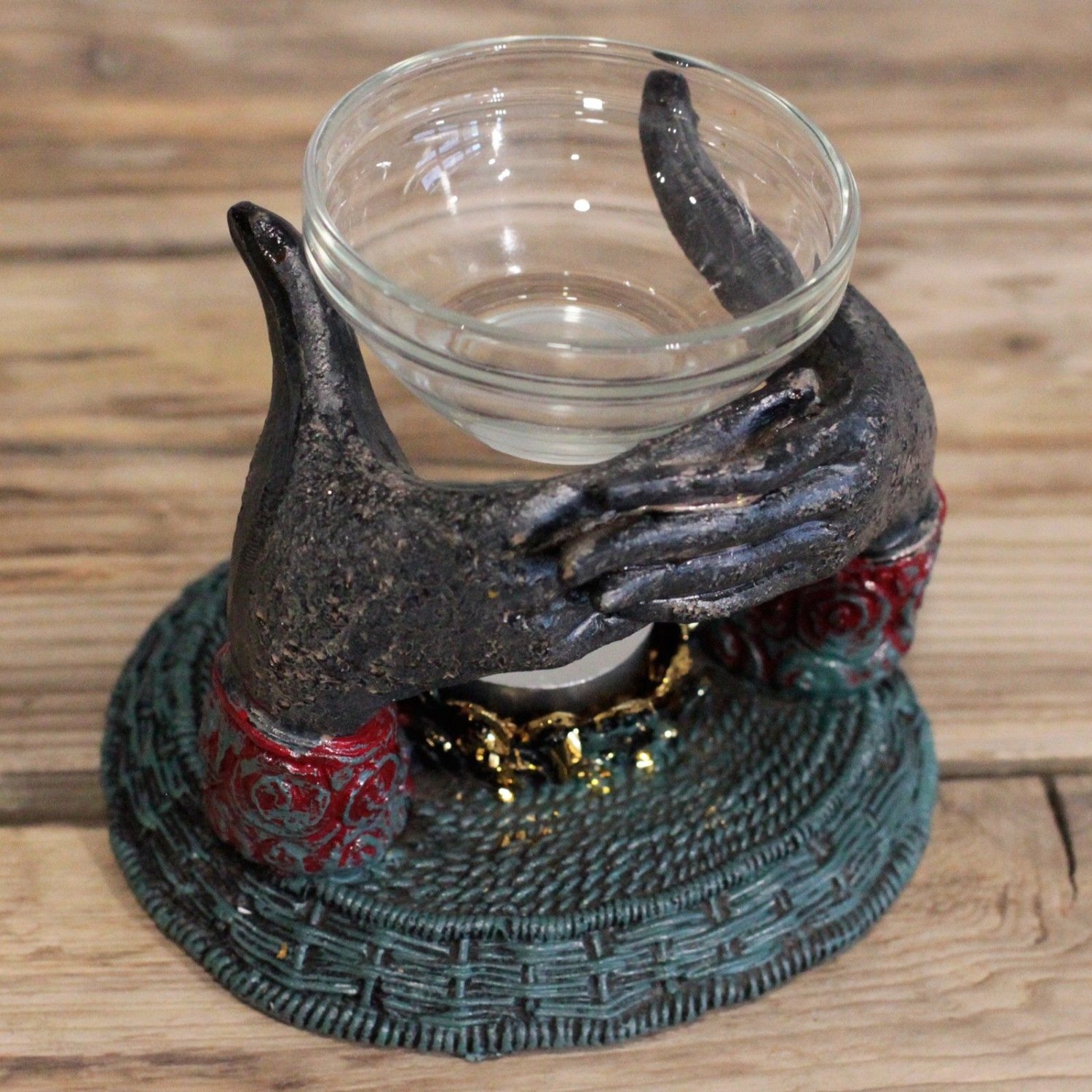 Antique Buddha Offering Hands Oil Burner2