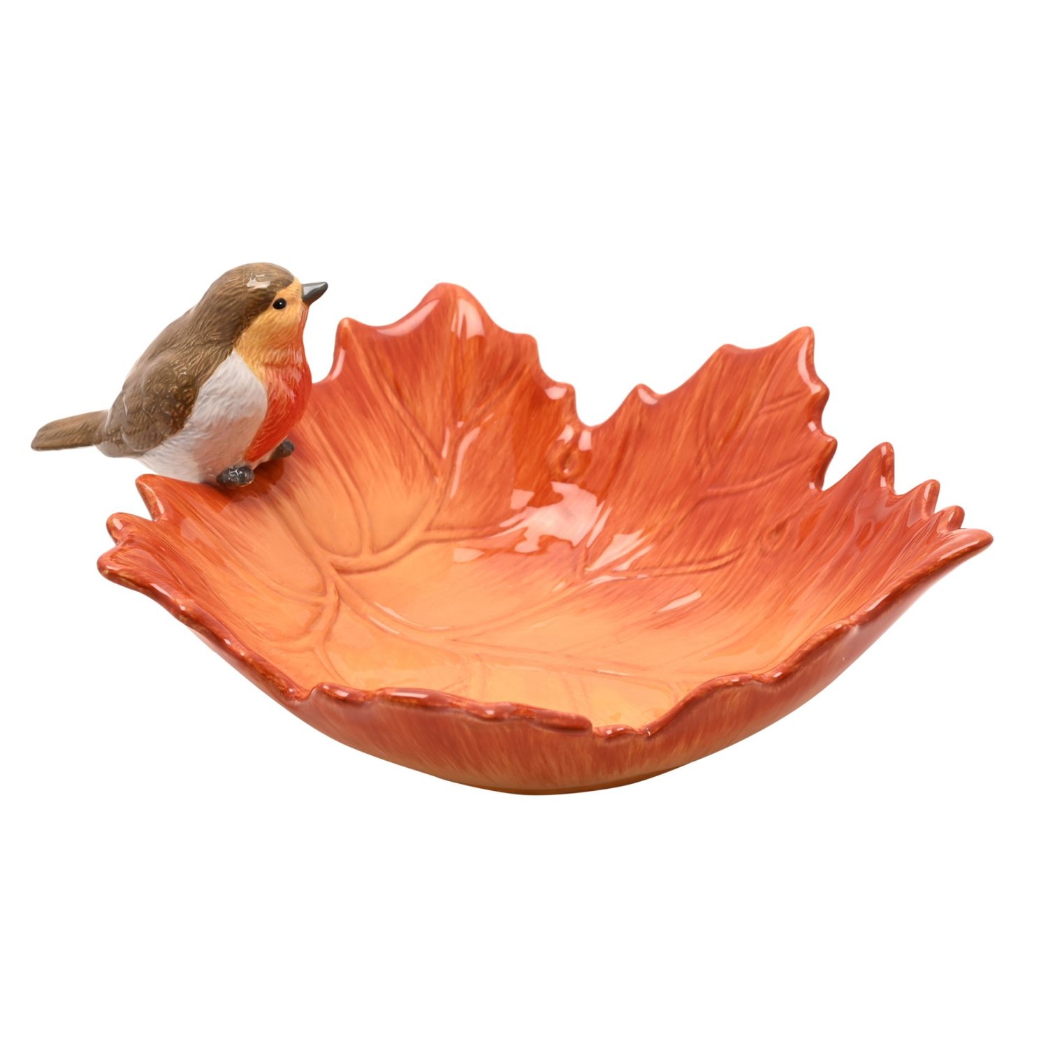 Country Living Robin on a Leaf Serving Bowl4