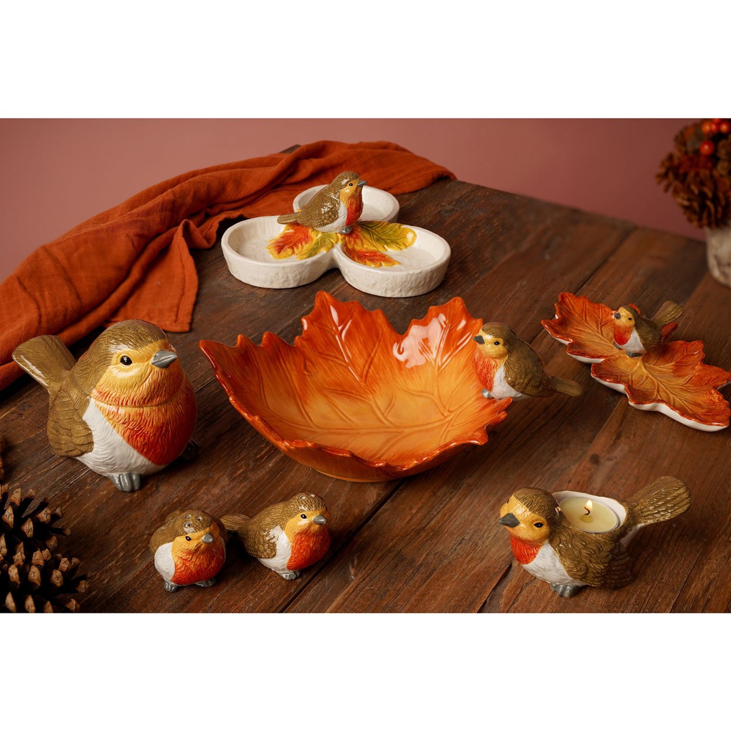Country Living Robin on a Leaf Trinket Dish6