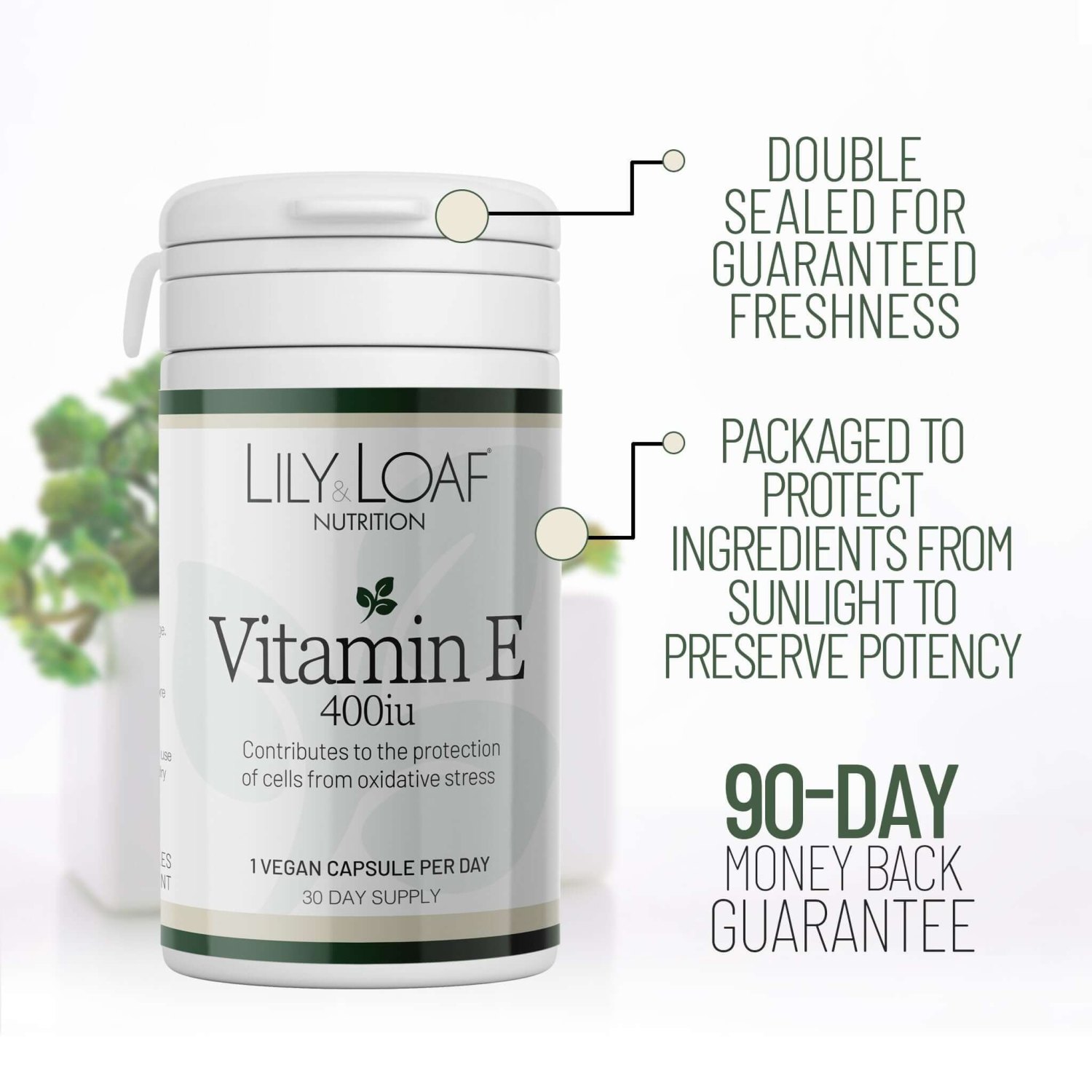 Lily & Loaf Vitamin E 400IU Vegan Capsules2