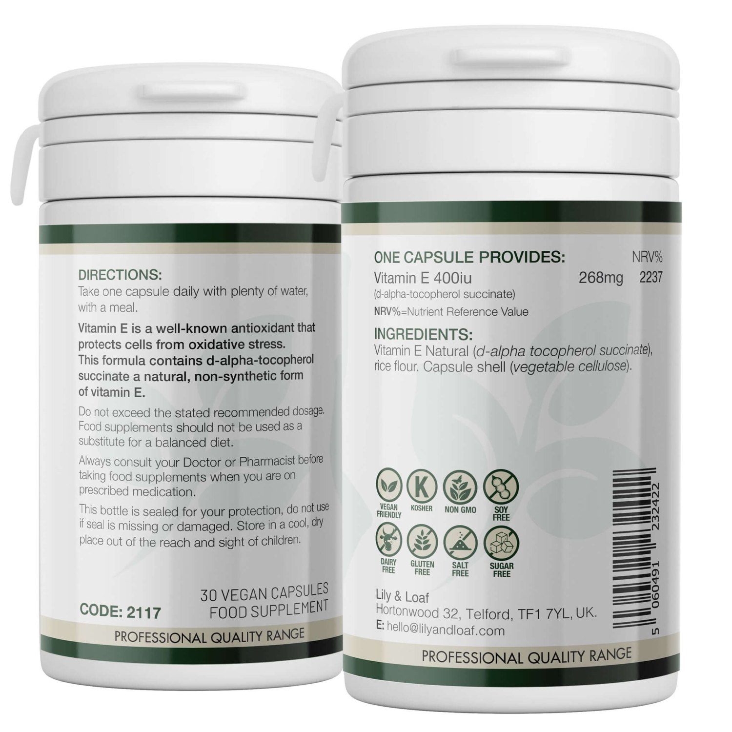 Lily & Loaf Vitamin E 400IU Vegan Capsules4