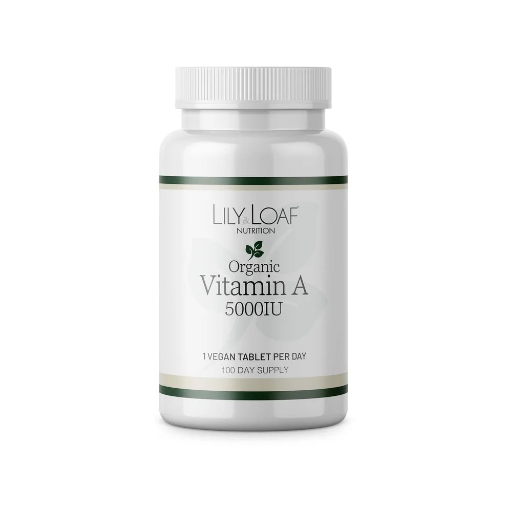 Lily & Loaf Organic Vitamin A Vegan Tablets – 100-Day Supply
