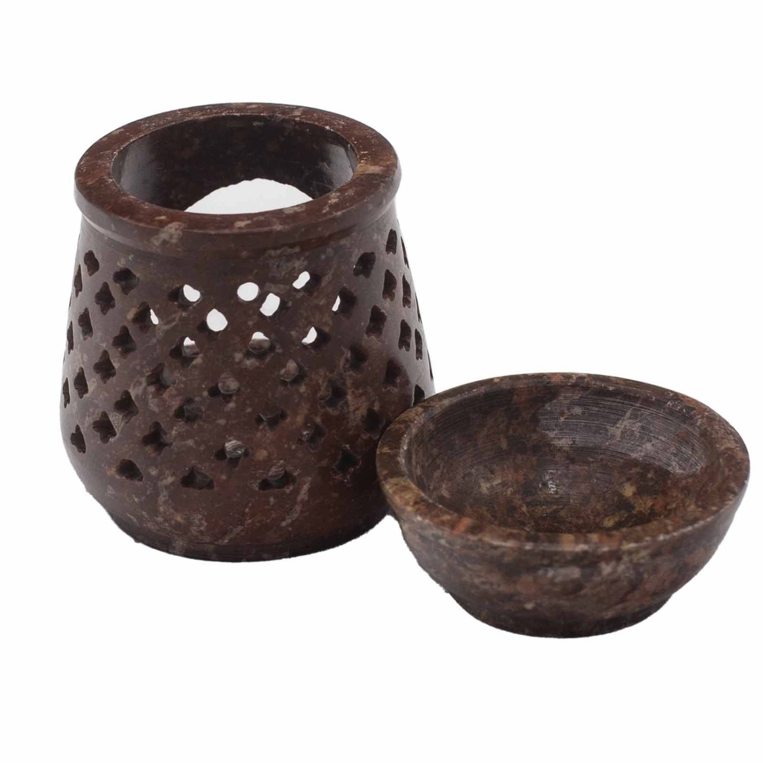 Small Classic Soapstone Oil Burner – 8cm2