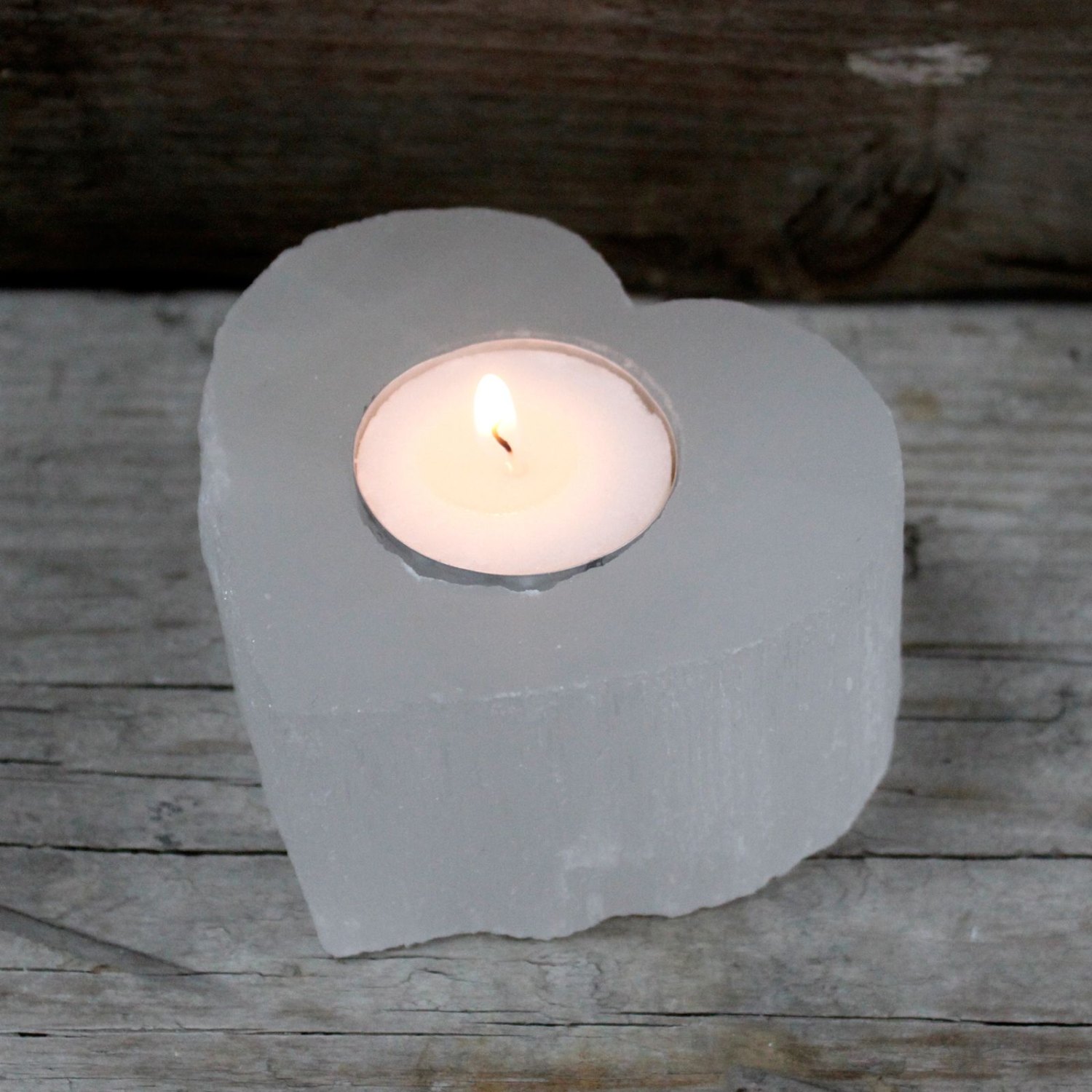 Selenite Heart Candle Holder1